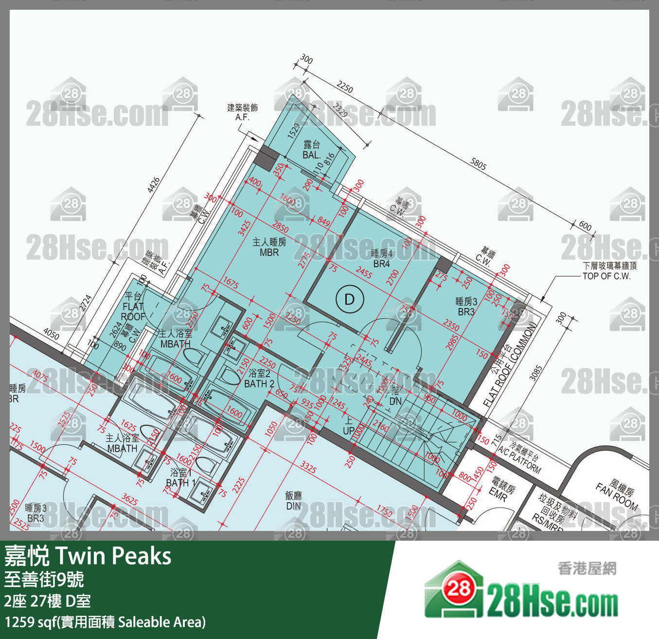 Twin Peaks Unit FloorPlan (Provided by 28Hse)