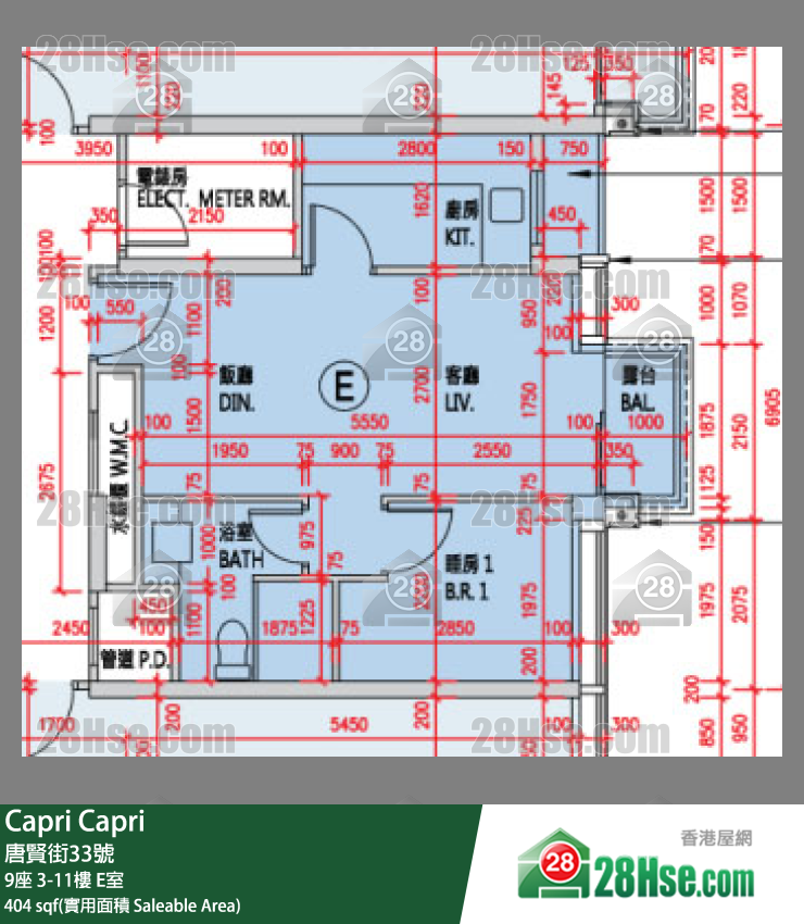 Capri 单位平面图(由 28Hse 提供)