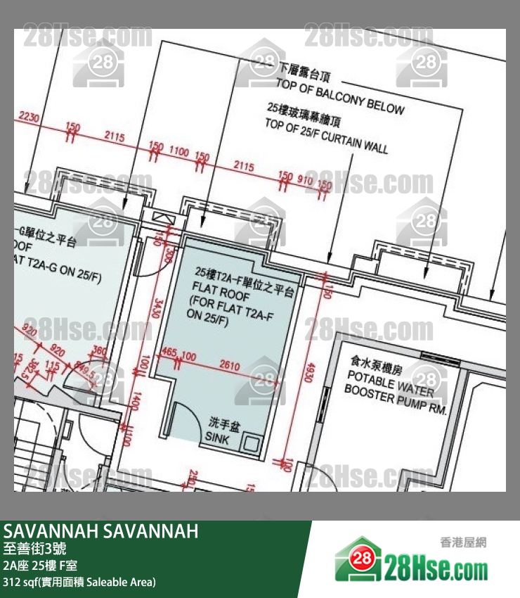 SAVANNAH, Flat F, 25/F, Tower 2a FloorPlan