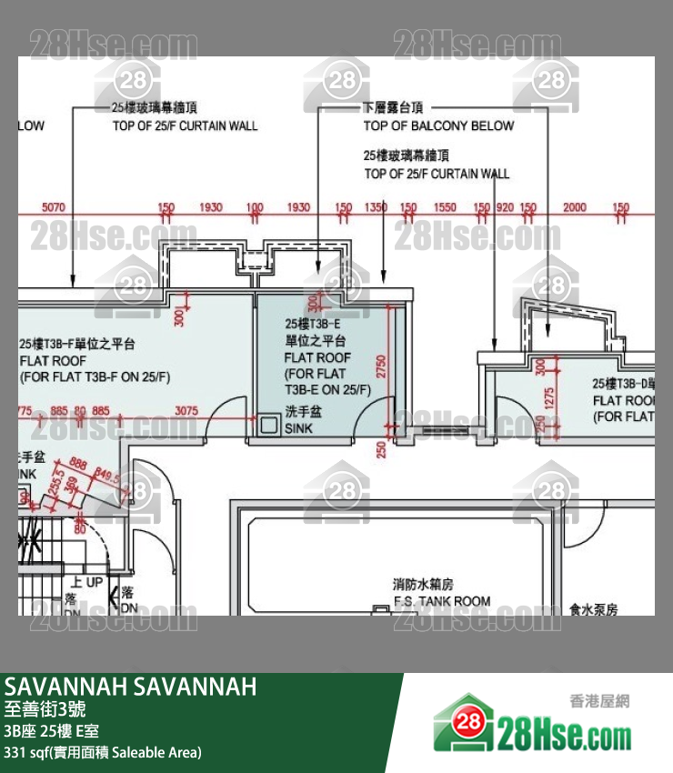 SAVANNAH, Flat E, 25/F, Tower 3b FloorPlan