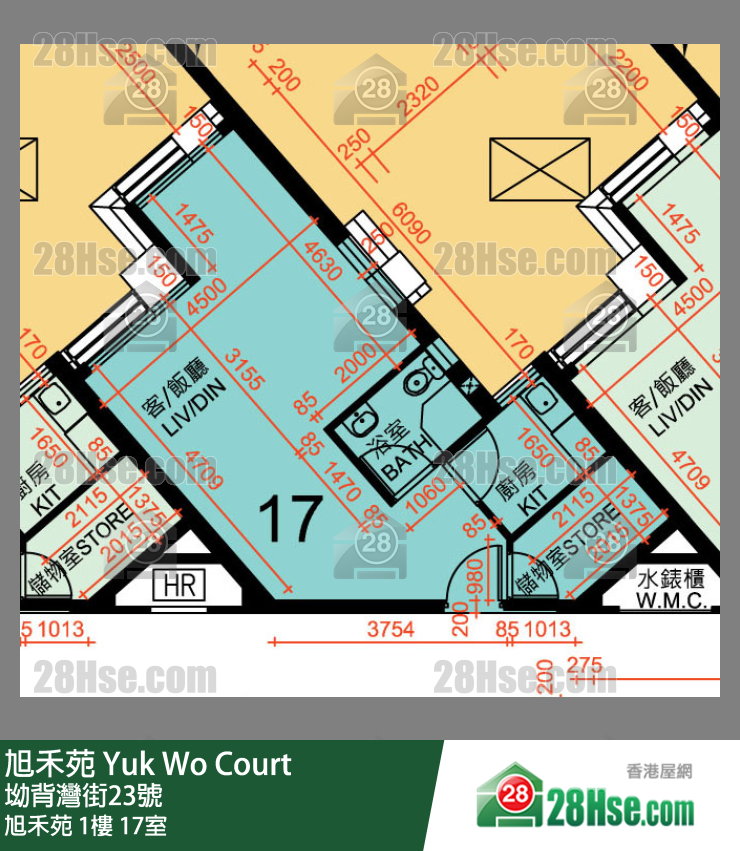旭禾苑 旭禾苑 1樓 17室 平面圖