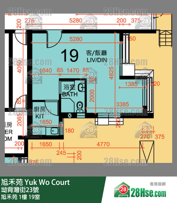 旭禾苑 旭禾苑 1樓 19室 平面圖