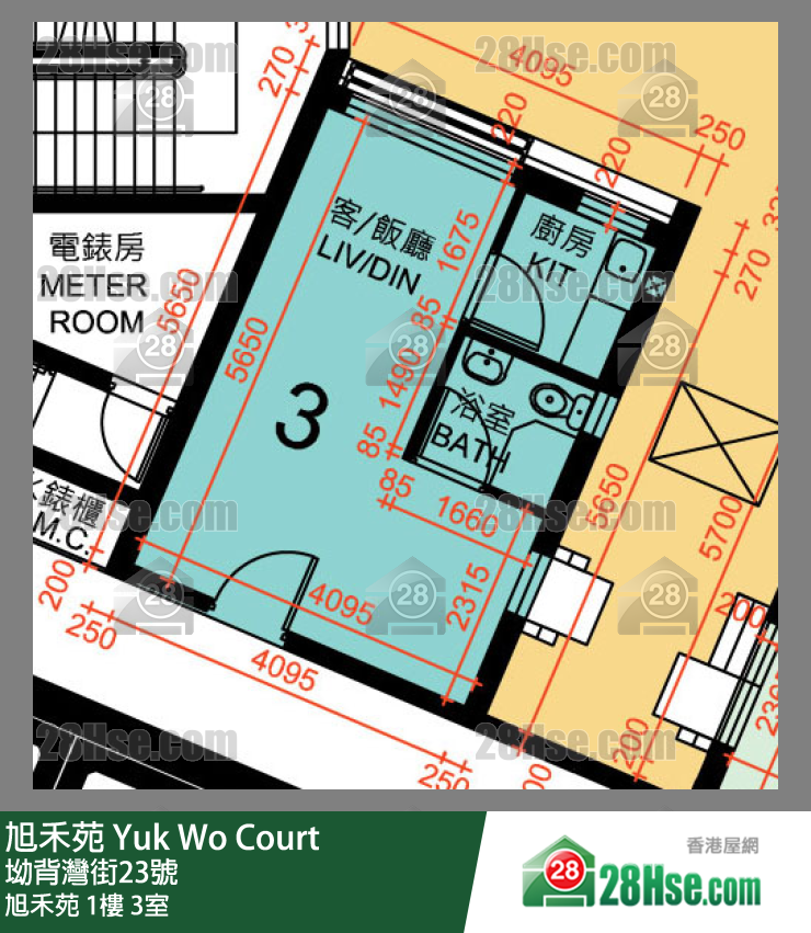 旭禾苑 旭禾苑 1樓 3室 平面圖