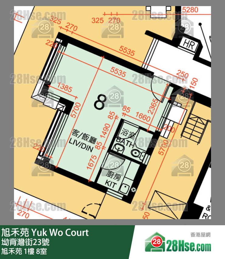 旭禾苑 旭禾苑 1樓 8室 平面圖