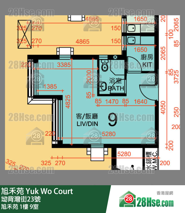 旭禾苑 旭禾苑 1樓 9室 平面圖