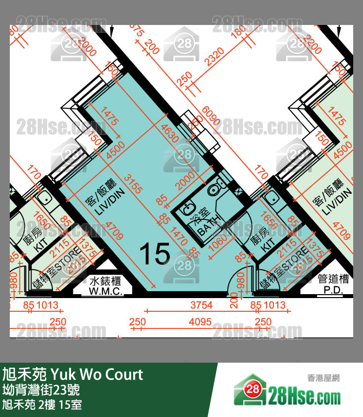 旭禾苑 旭禾苑 2樓 15室 平面圖
