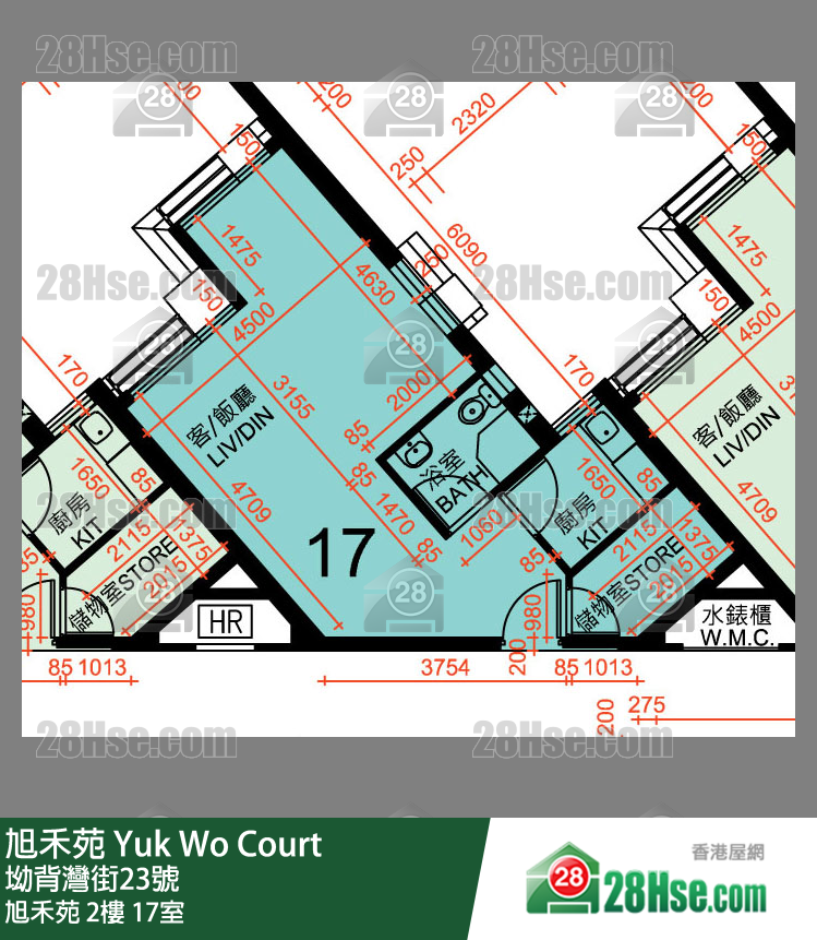旭禾苑 旭禾苑 2樓 17室 平面圖