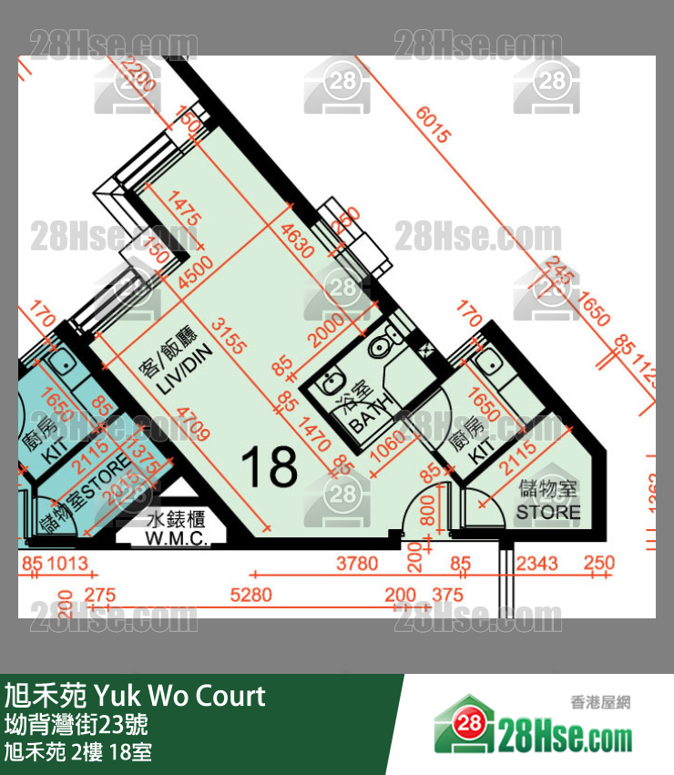 旭禾苑 旭禾苑 2樓 18室 平面圖