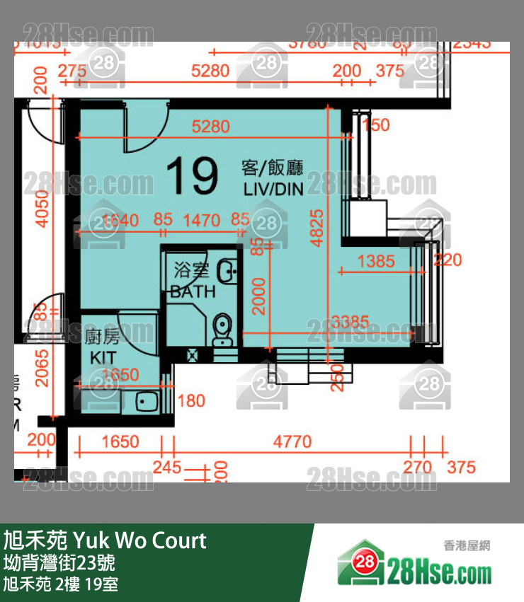 旭禾苑 旭禾苑 2樓 19室 平面圖