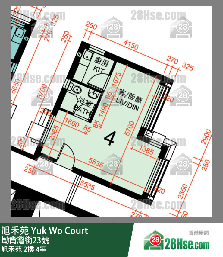 旭禾苑 旭禾苑 2樓 4室 平面圖