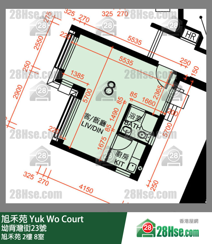 旭禾苑 旭禾苑 2樓 8室 平面圖