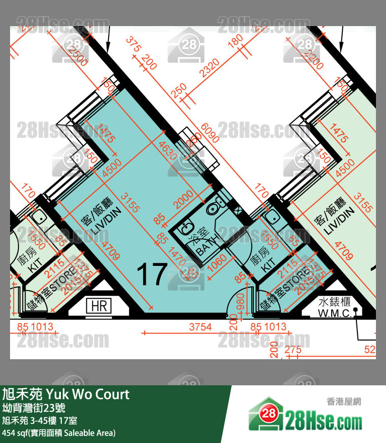 旭禾苑 旭禾苑 25樓 17室 平面圖