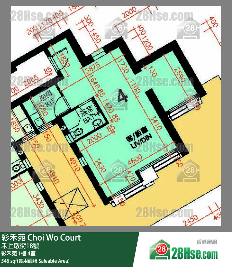 彩禾苑 彩禾苑 1楼 4室 平面图