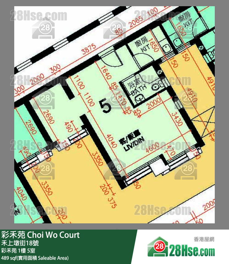 彩禾苑 彩禾苑 1樓 5室 平面圖