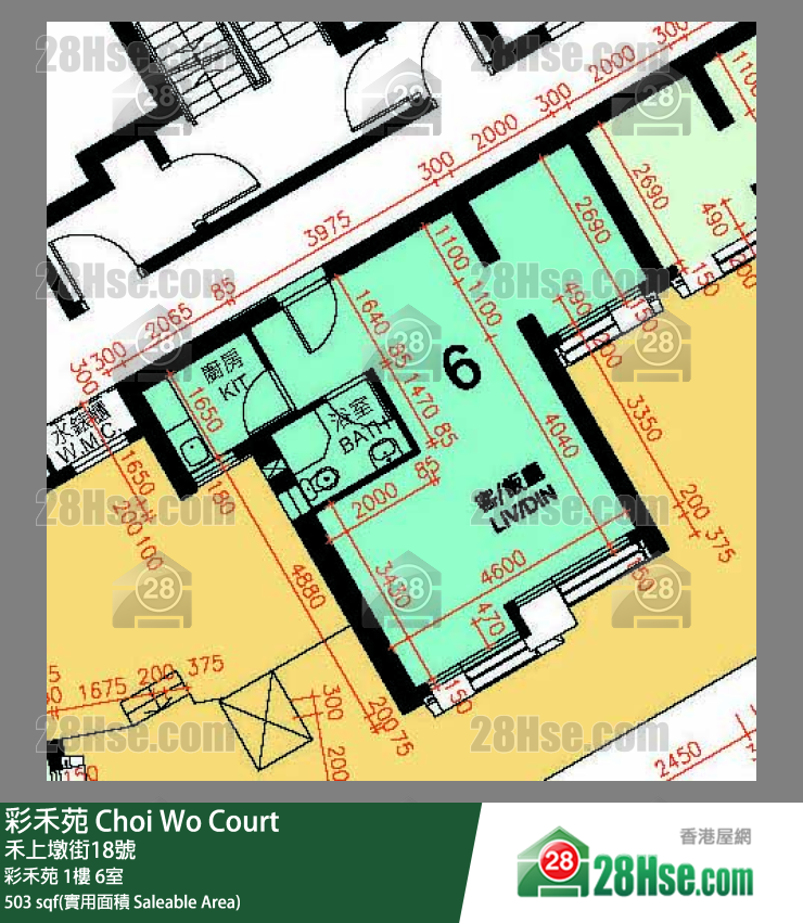 彩禾苑 彩禾苑 1楼 6室 平面图