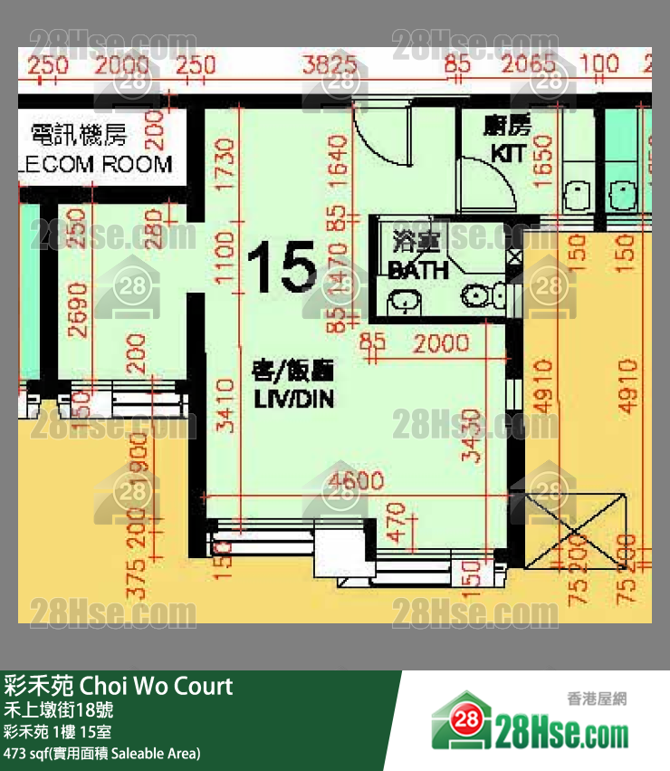 彩禾苑 彩禾苑 1樓 15室 平面圖