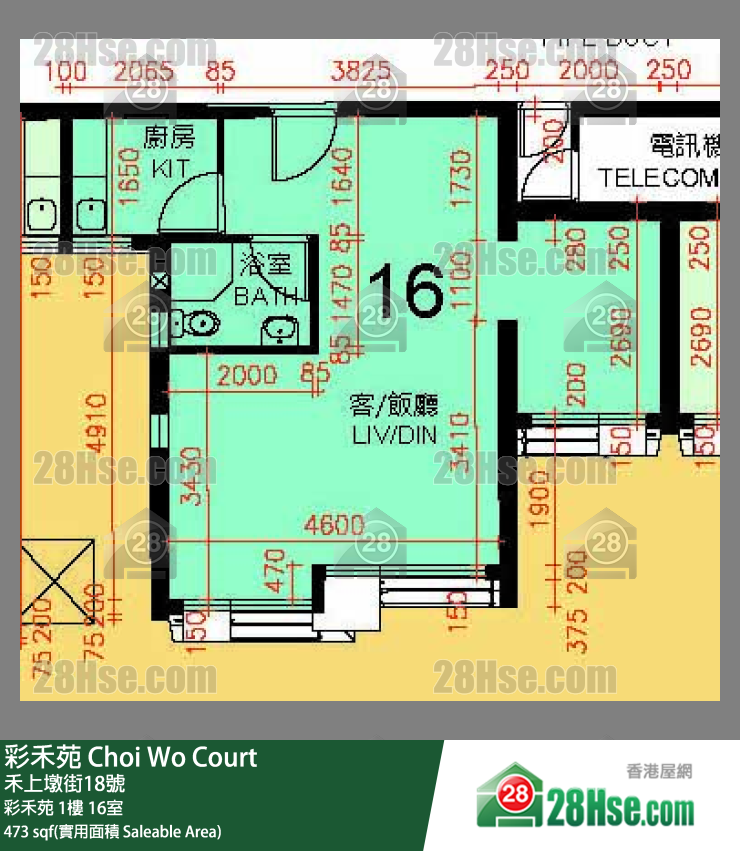 彩禾苑 彩禾苑 1樓 16室 平面圖