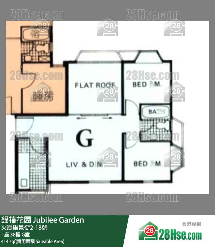 銀禧花園 1座38樓 G室 平面圖
