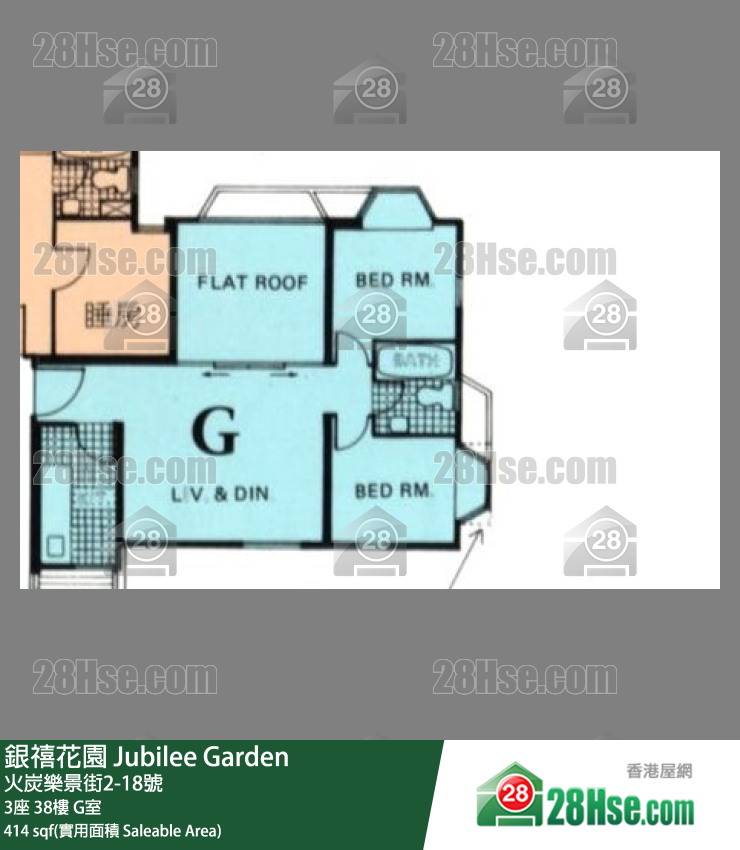 銀禧花園 3座 38樓 G室 平面圖