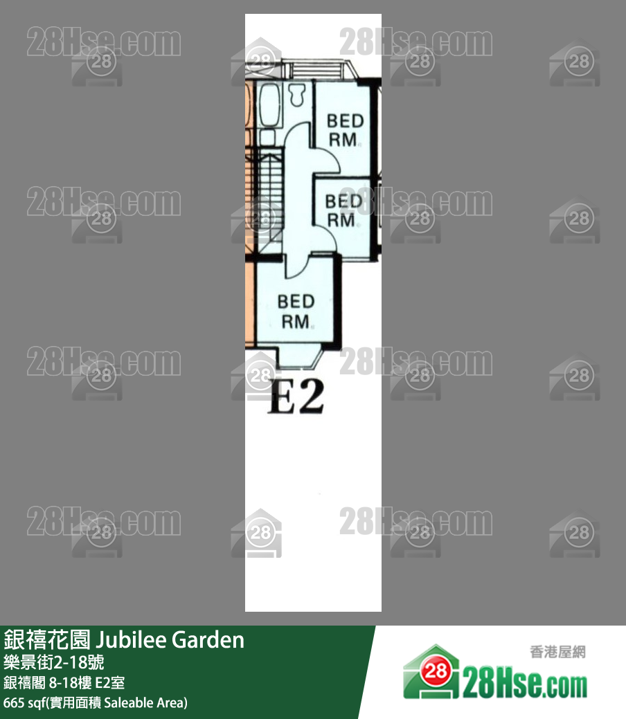 银禧花园 单位平面图(由 28Hse 提供)