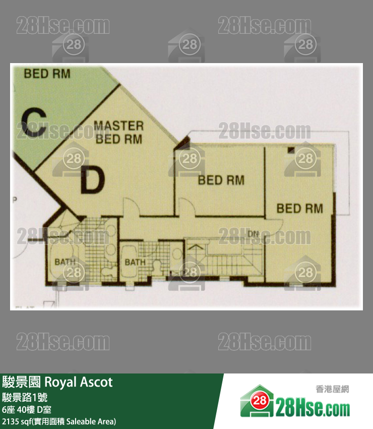 駿景園 6座40樓 D室 平面圖