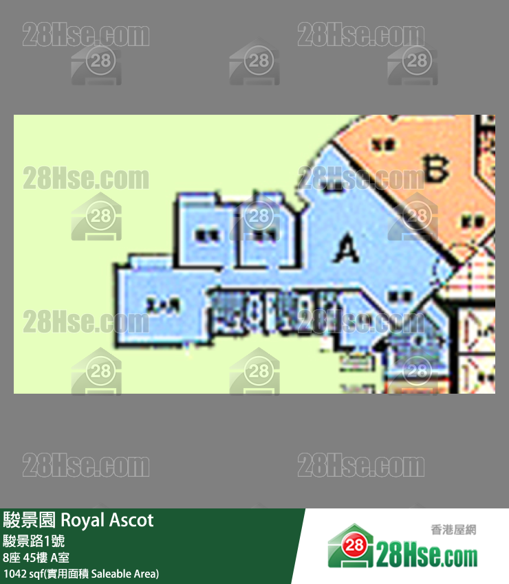 駿景園 8座45樓 A室 平面圖