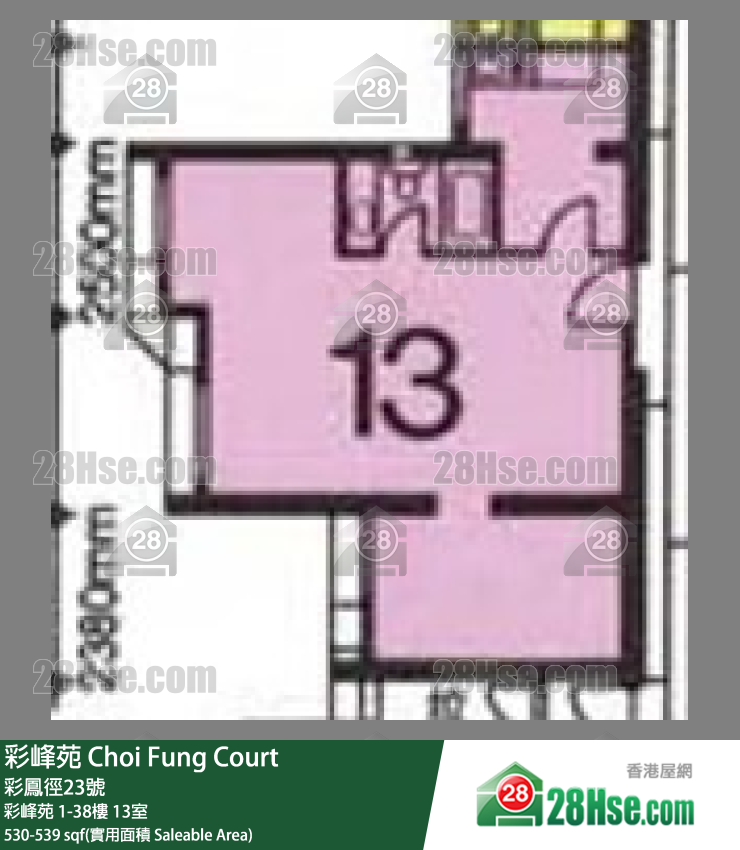 彩峰苑 彩峰苑 32樓 13室 平面圖