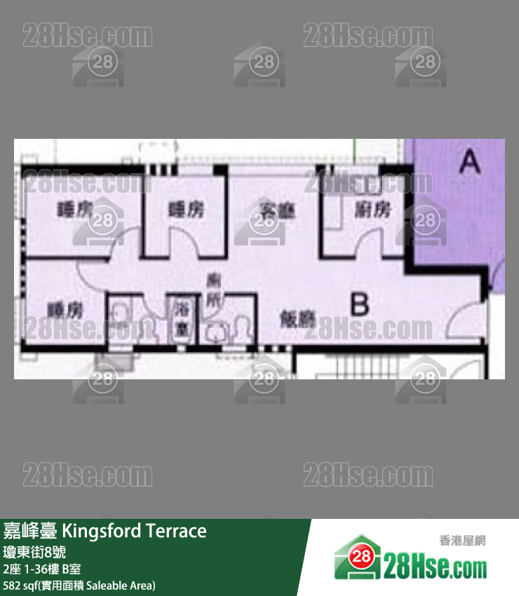 嘉峰臺 2座2樓 B室 平面圖