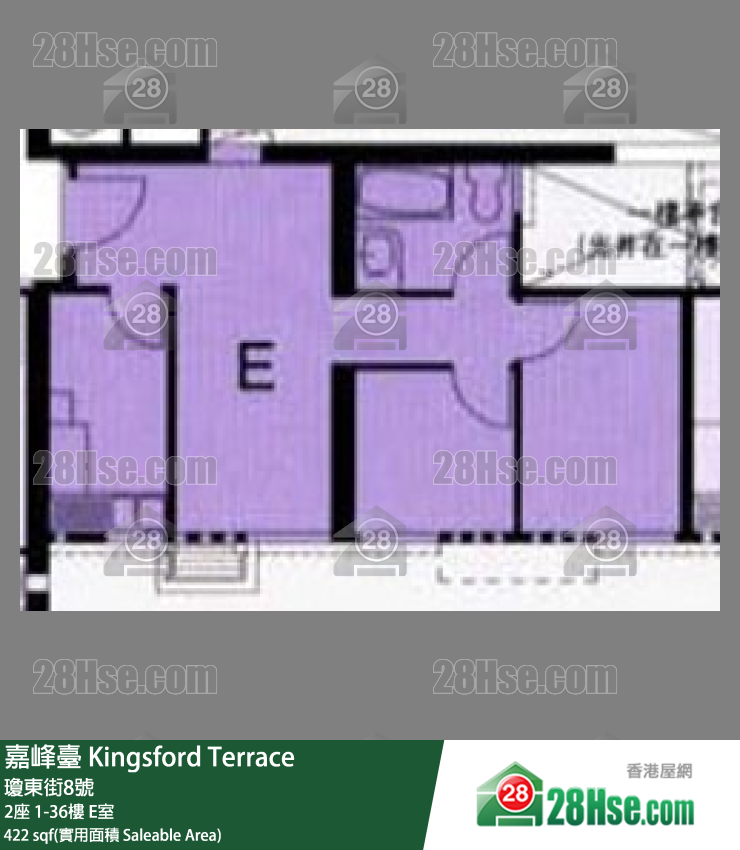 嘉峰台 2座33楼 E室 平面图