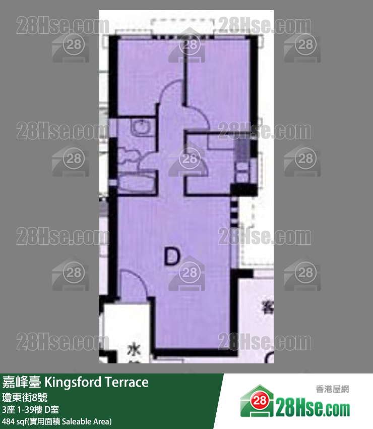 嘉峰臺 3座 30樓 D室 平面圖