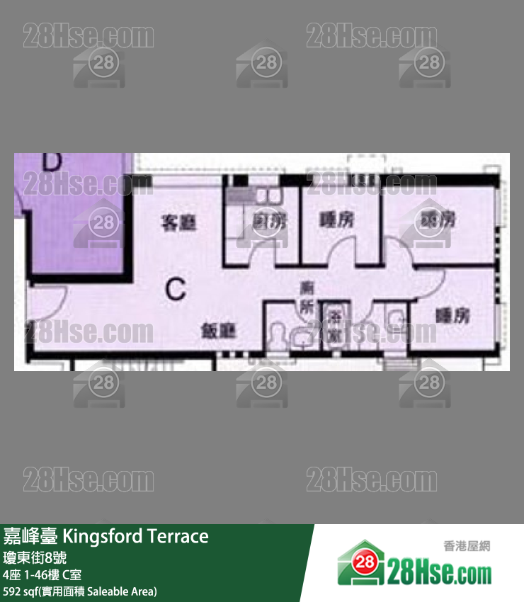 嘉峰臺 4座33樓 C室 平面圖