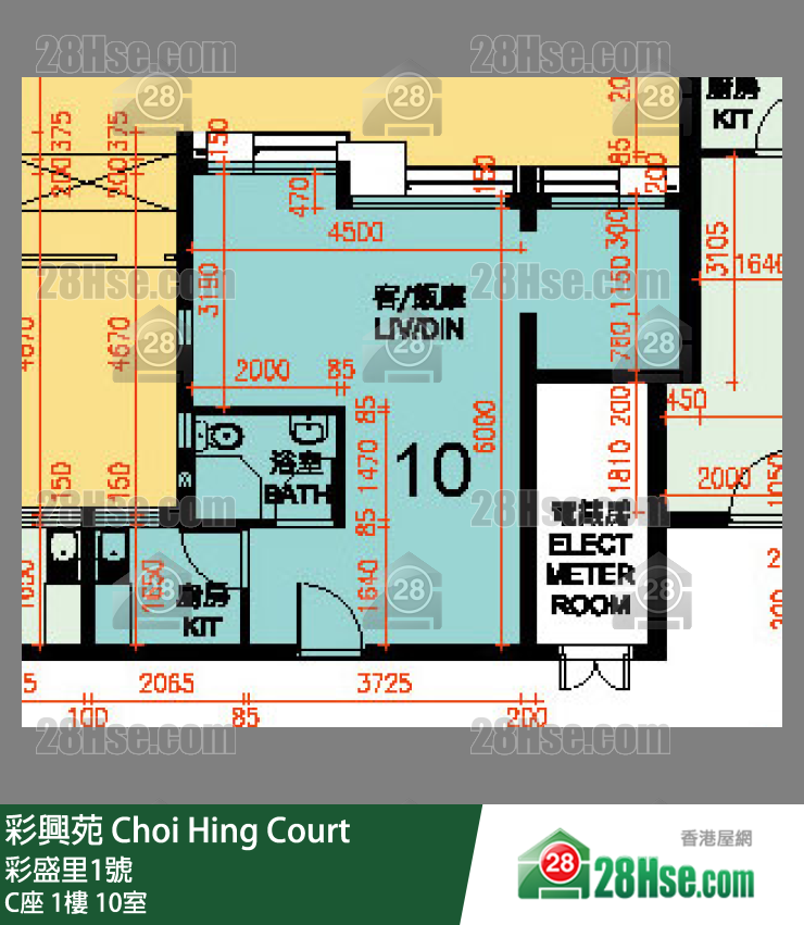 彩興苑 C座 1樓 10室 平面圖