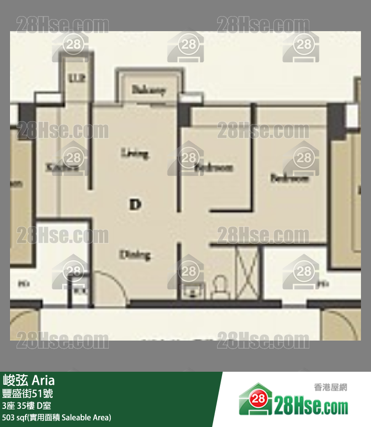 峻弦 3座35樓 D室 平面圖