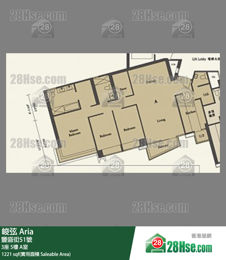 峻弦 3座5楼 A室 平面图