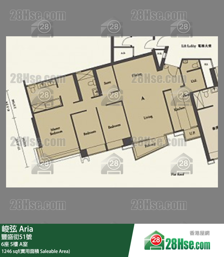 峻弦 6座5樓 A室 平面圖
