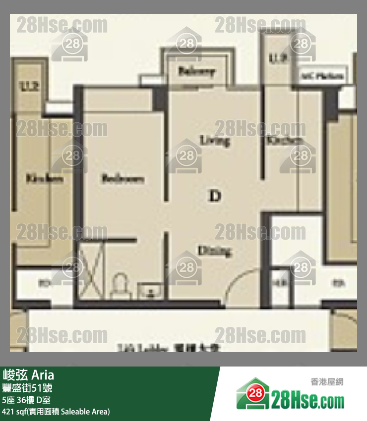 峻弦 5座 36樓 D室 平面圖