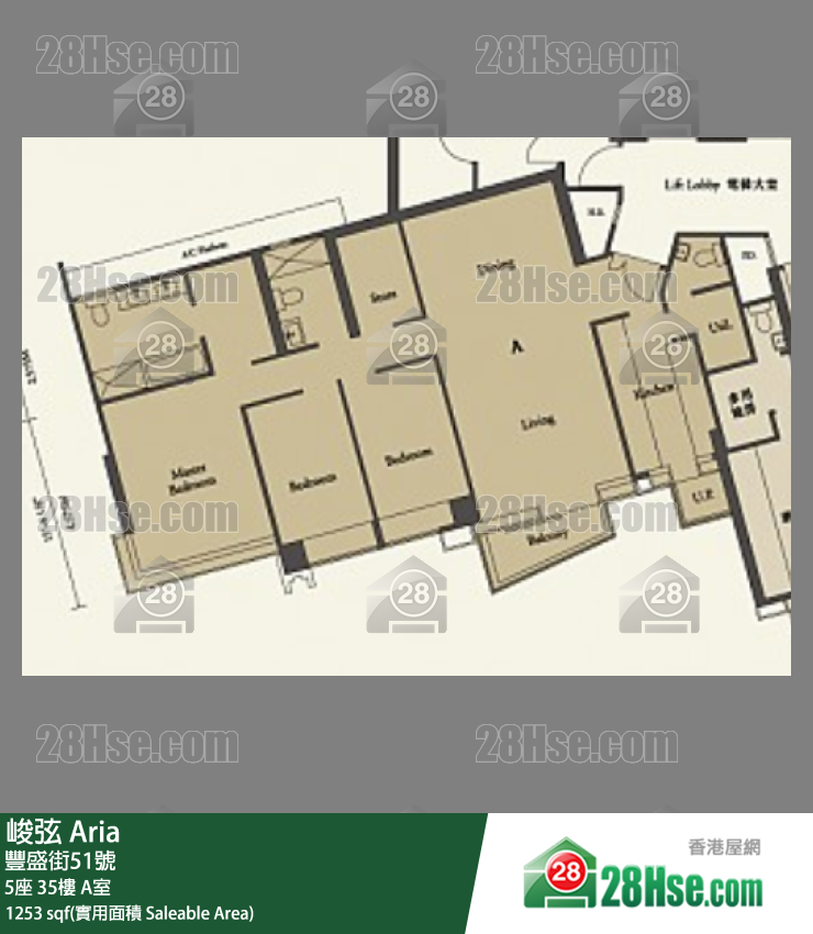 峻弦 5座35樓 A室 平面圖