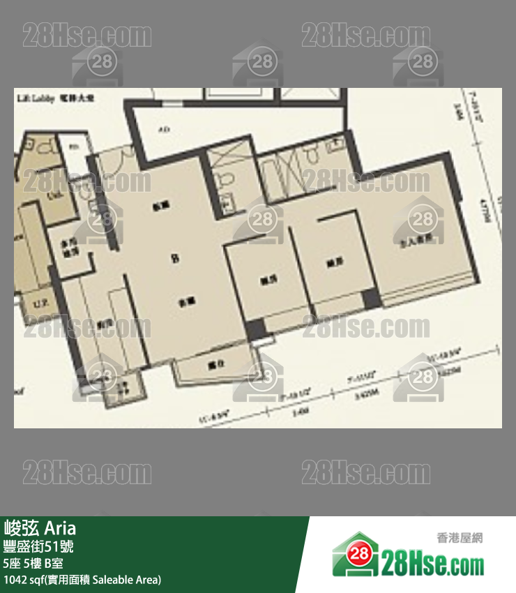峻弦 5座 5樓 B室 平面圖