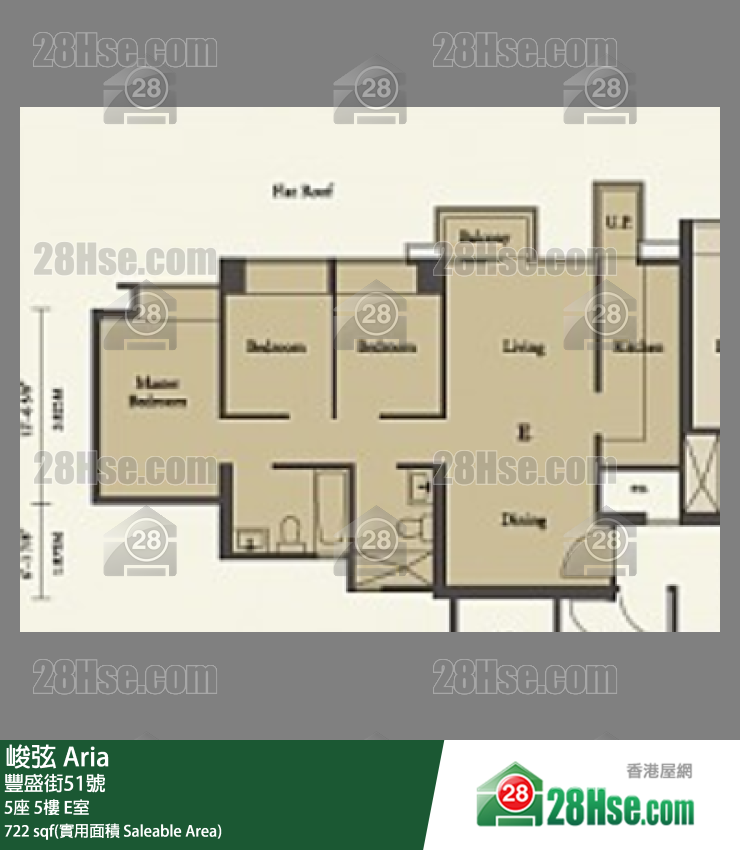 峻弦 5座5楼 E室 平面图