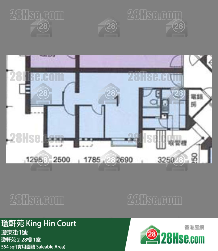 瓊軒苑 瓊軒苑 23樓 1室 平面圖
