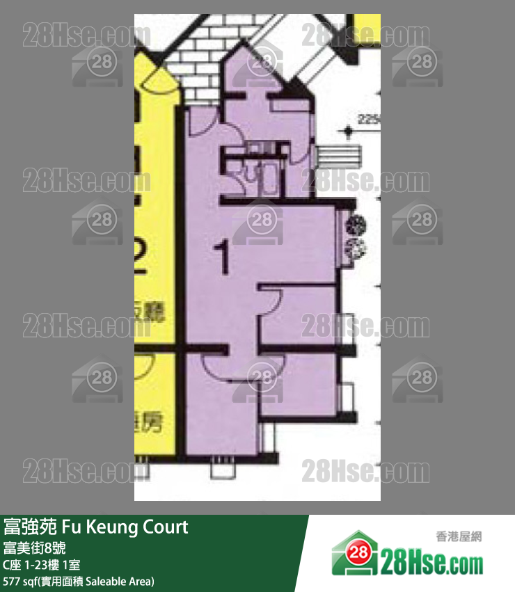 富強苑 C座4樓 1室 平面圖