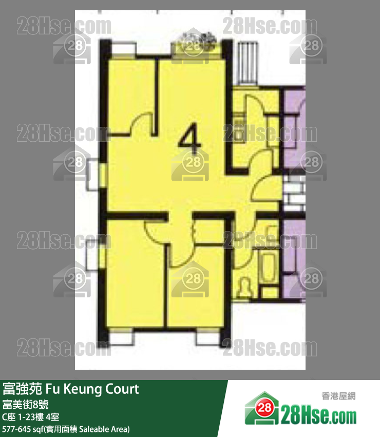 富強苑 C座6樓 4室 平面圖