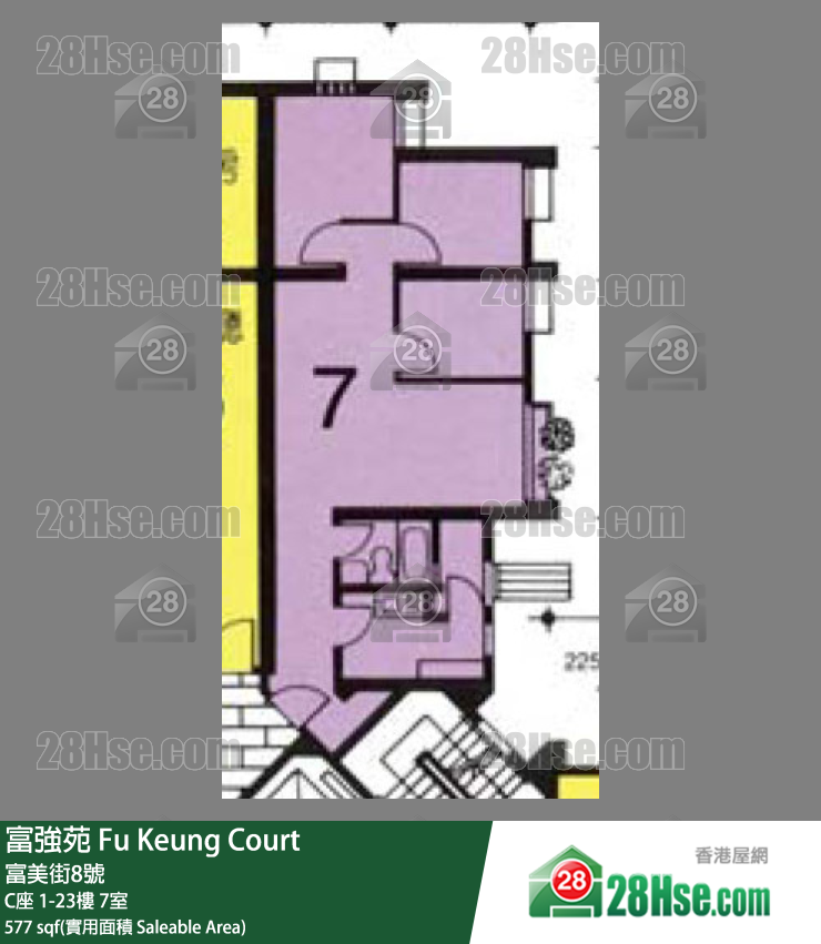 富強苑 C座15樓 7室 平面圖