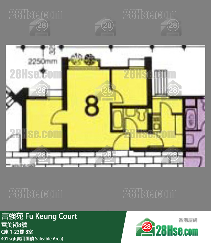 富強苑 C座6樓 8室 平面圖
