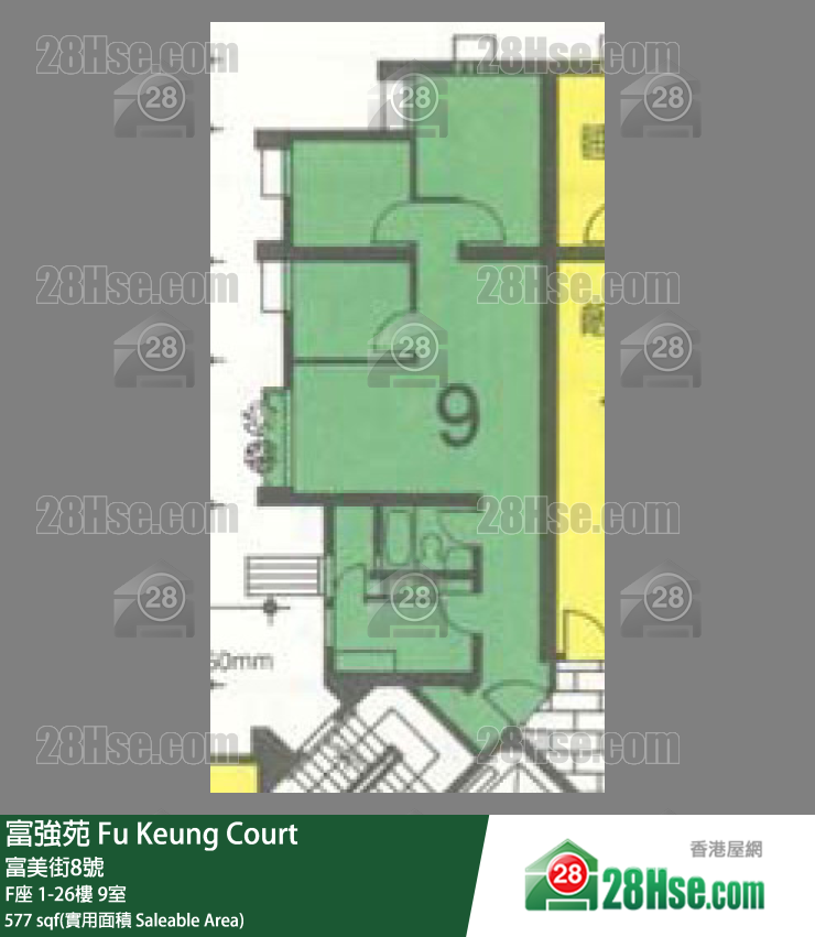 富强苑 F座12楼 9室 平面图