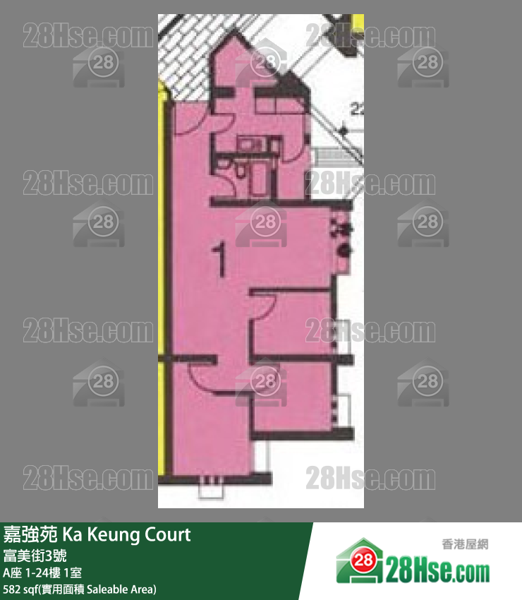 嘉強苑 A座7樓 1室 平面圖