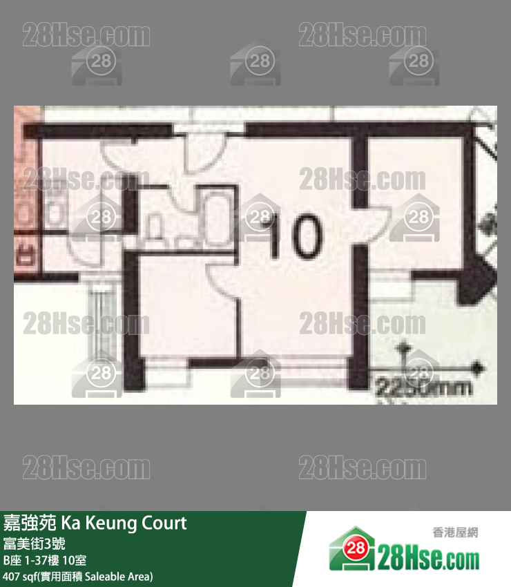 嘉強苑 B座20樓 10室 平面圖