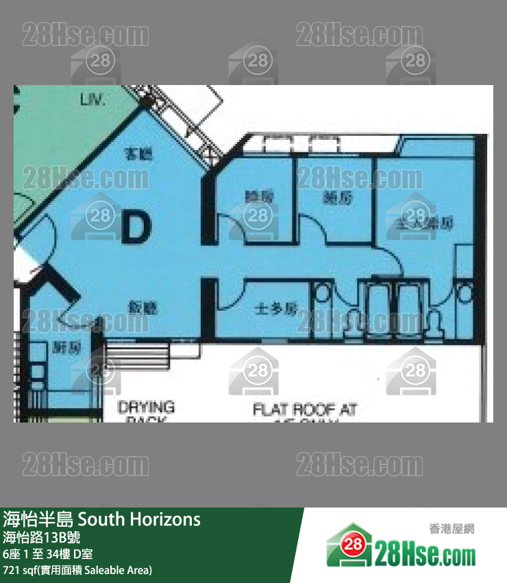 海怡半岛 单位平面图(由 28Hse 提供) 海怡半岛 单位平面图(由 28Hse 提供)