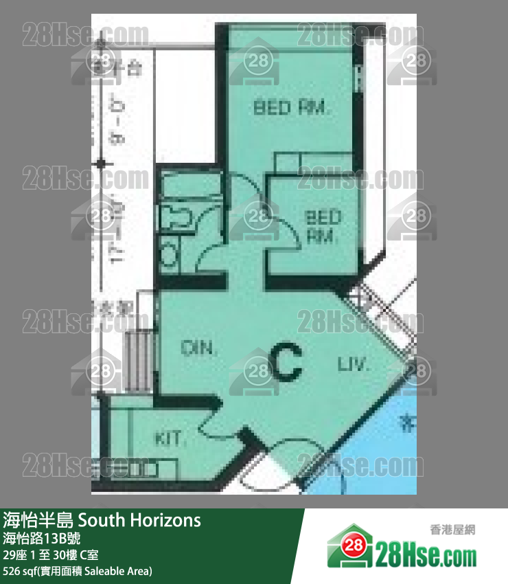 海怡半島 29座6樓 C室 平面圖