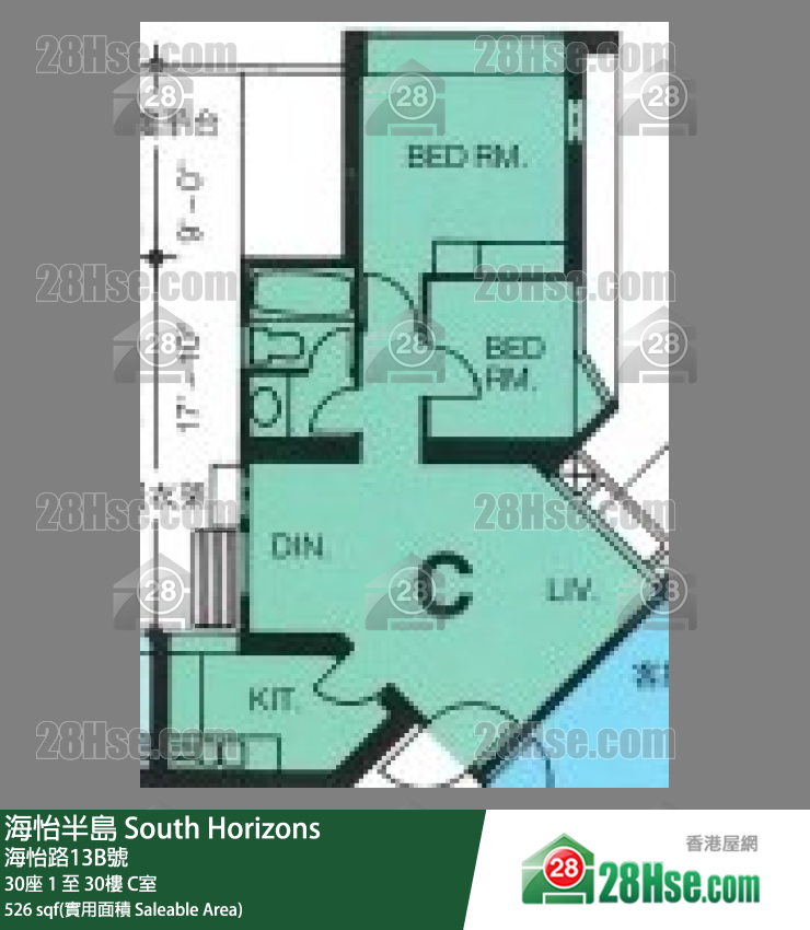 海怡半島 30座12樓 C室 平面圖